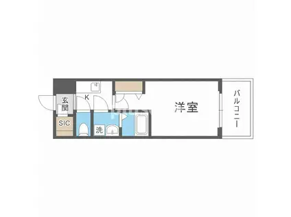 レジュールアッシュ塚本レジデンス(1K/5階)の間取り写真