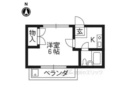フィルビテッツア高野(1K/3階)の間取り写真