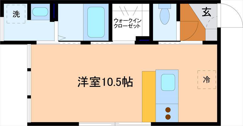 パスト寺町(ワンルーム/1階)の間取り写真