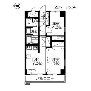 ロイヤルヒルズ柳生I(2DK/5階)の間取り写真