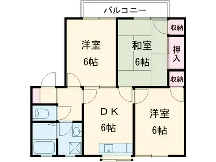 NEO AVANTI II(3DK/2階)の間取り写真