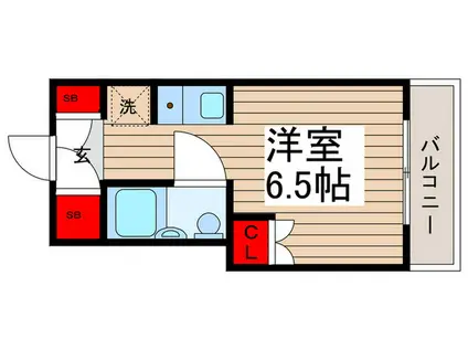 ウィンベルソロ高砂第1(ワンルーム/5階)の間取り写真