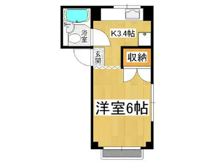 アメニティミネムラ(1K/1階)の間取り写真