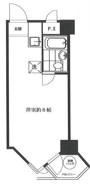 東京ベイビュウ(ワンルーム/10階)の間取り写真