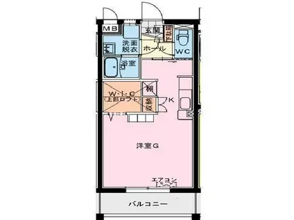 LUTORI-NE(ワンルーム/1階)の間取り写真