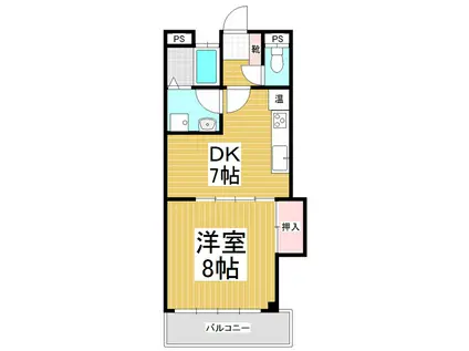 シェトワ江戸浜(1DK/3階)の間取り写真