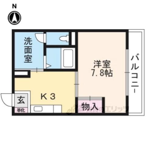 ABCヴィラ(1K/1階)の間取り写真