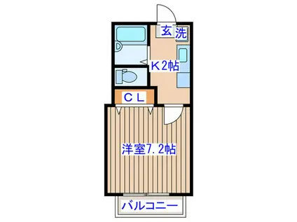 CORNEL DORM(1K/1階)の間取り写真