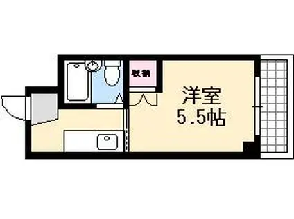 第5多田野マンション(1K/2階)の間取り写真