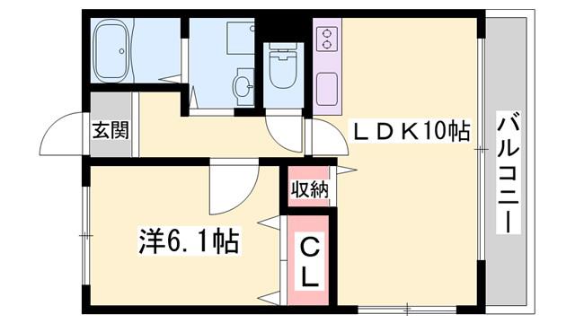 サン・コーポラス(1LDK/2階)の間取り写真