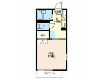 セフィーラ栗田(1K/1階)の間取り写真