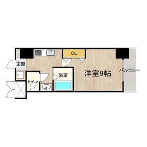 CITYSPIRE烏丸御池(1K/2階)の間取り写真