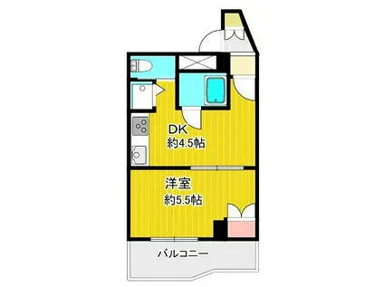 ムーブメントURD百合ヶ丘(1DK/3階)の間取り写真