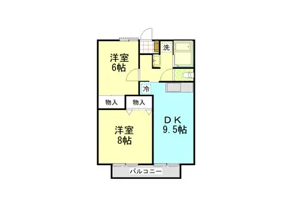 ガーデンコート(2LDK/1階)の間取り写真