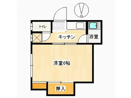 第二光荘(1K/1階)の間取り写真