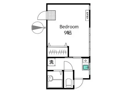 ハウス255(1K/1階)の間取り写真