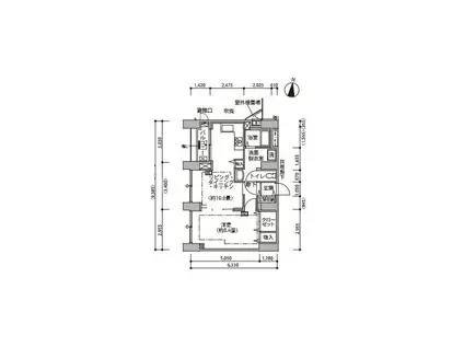東雲キャナルコートCODAN14号棟(1LDK/10階)の間取り写真