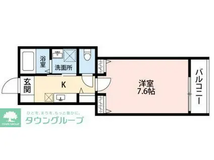 ルミエールいずみ中央(1K/3階)の間取り写真