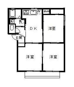 ミノルマンション B棟(3DK/1階)の間取り写真