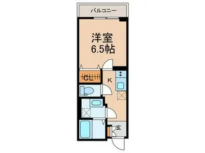 津田沼6丁目共同(1K/2階)の間取り写真