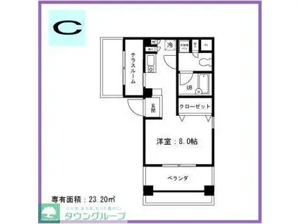 マメントブルー中野(1K/3階)の間取り写真