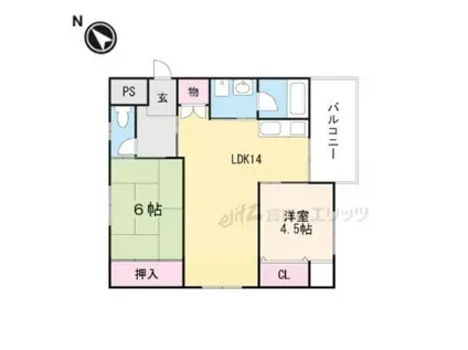 ヴィレーラ(2LDK/1階)の間取り写真