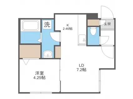 MAURICE(1LDK/4階)の間取り写真
