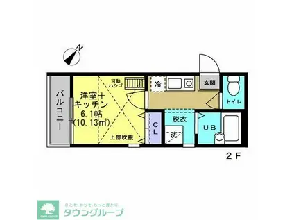 EXCEL新狭山I(1K/2階)の間取り写真