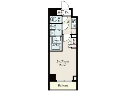 S-RESIDENCE三田慶大前 エスレジデンス三田慶大前(1K/8階)の間取り写真