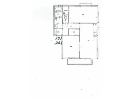 アパシオンA(2DK/2階)の間取り写真