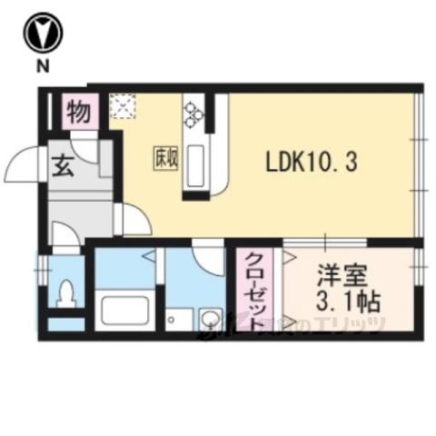 ピア グランディール(1LDK/2階)の間取り写真