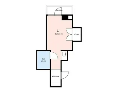 長谷川ビル(ワンルーム/2階)の間取り写真