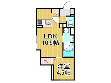 セレスティア青井II(1LDK/1階)の間取り写真