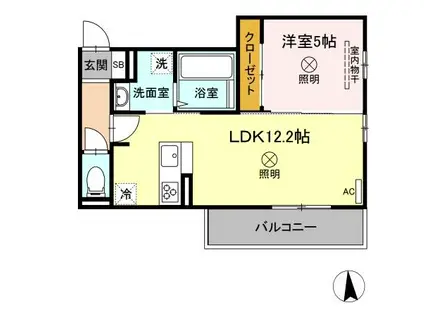 クラヴィエ(1LDK/3階)の間取り写真