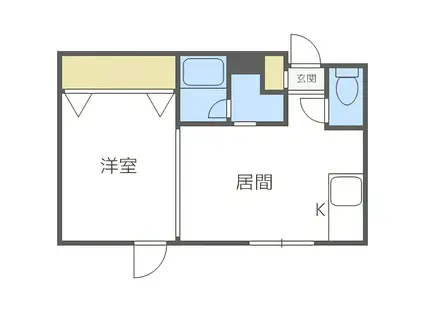 ラフィーネ南郷(1LDK/4階)の間取り写真