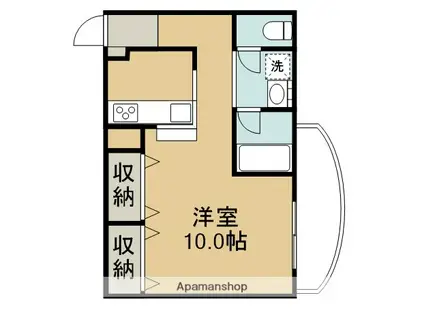 ベストランドII(1K/2階)の間取り写真