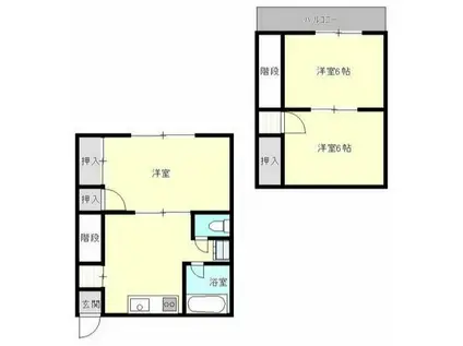 リーヴェン・ハイム(3DK/1階)の間取り写真