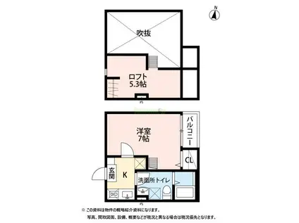 ALSTROEMERIA(1K/2階)の間取り写真