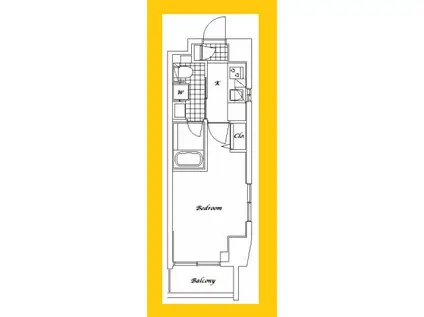 THE RESIDENCE OF TOKYO TY16(1K/2階)の間取り写真