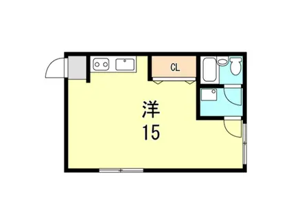 小松通2丁目アパート(ワンルーム/2階)の間取り写真