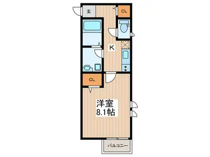 BLANC NOIR(1K/3階)の間取り写真