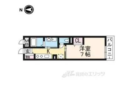 さくらメゾン(1K/1階)の間取り写真