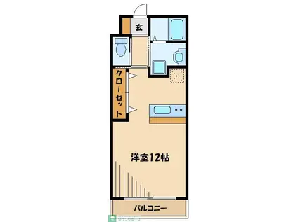 ヴィラ・アンジュ(ワンルーム/4階)の間取り写真