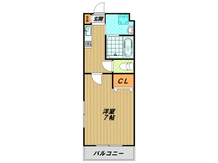 青木ハイツ(1K/3階)の間取り写真
