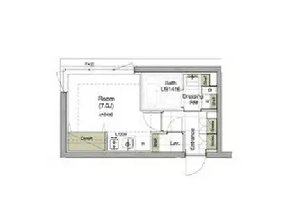 クールブラン高輪(ワンルーム/5階)の間取り写真