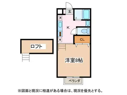 コーポこうのII(1K/1階)の間取り写真