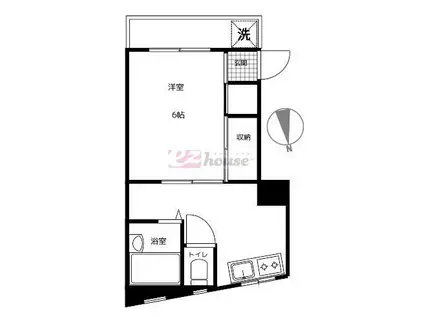 コーポオリトミ(1K/3階)の間取り写真