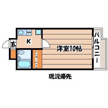 エグゼクティブ上杉(1K/7階)の間取り写真