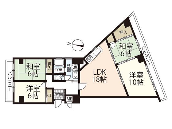 新木谷ビル(4LDK/7階)の間取り写真