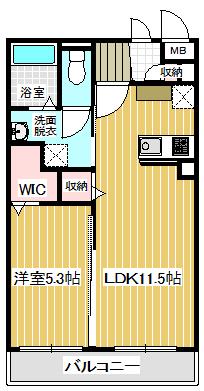 ルクシール神栖(1LDK/1階)の間取り写真
